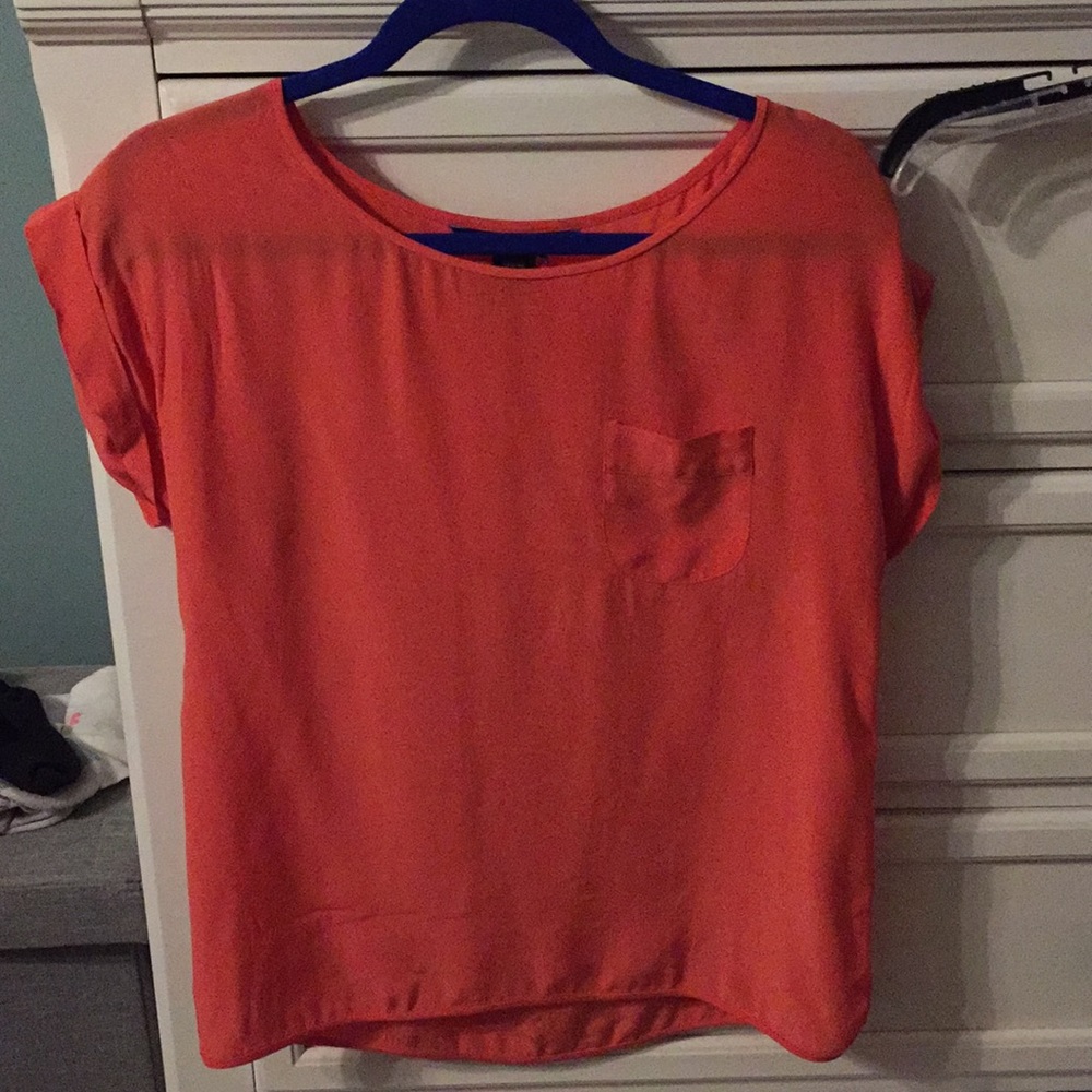Beautiful coral silk top